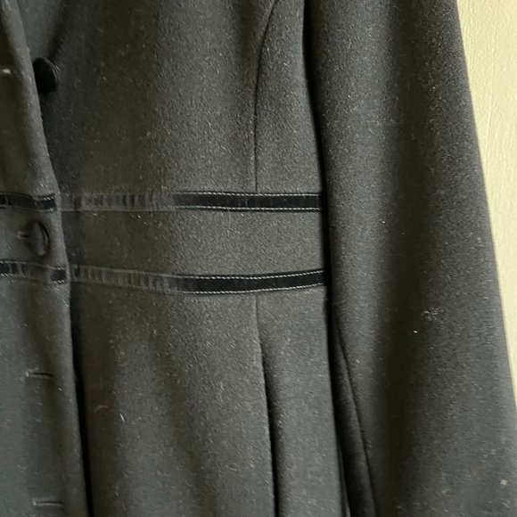 Black wool blend pea coat - Picture 2 of 6